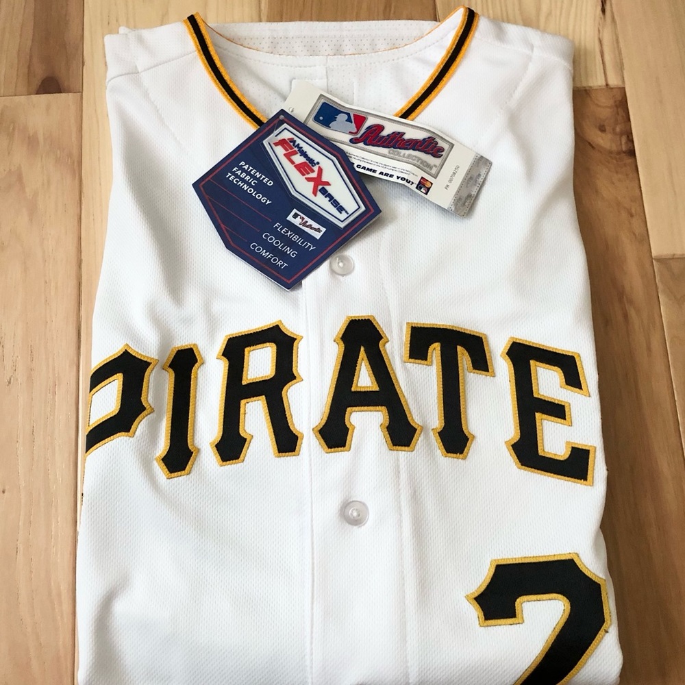 NWT❗️Hand Signed Pittsburgh Pirates Majestic official game jersey